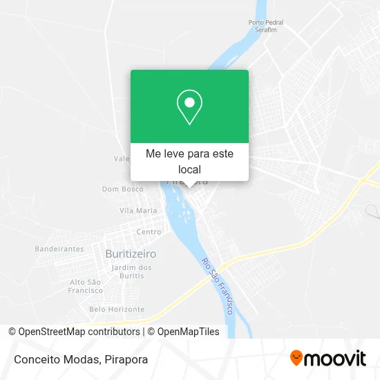 Conceito Modas mapa