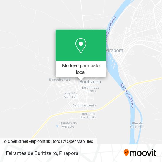 Feirantes de Buritizeiro mapa