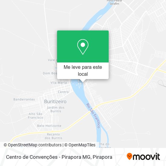Centro de Convenções - Pirapora MG mapa