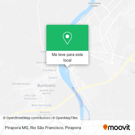 Pirapora MG, Rio São Francisco mapa