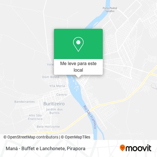 Maná - Buffet e Lanchonete mapa