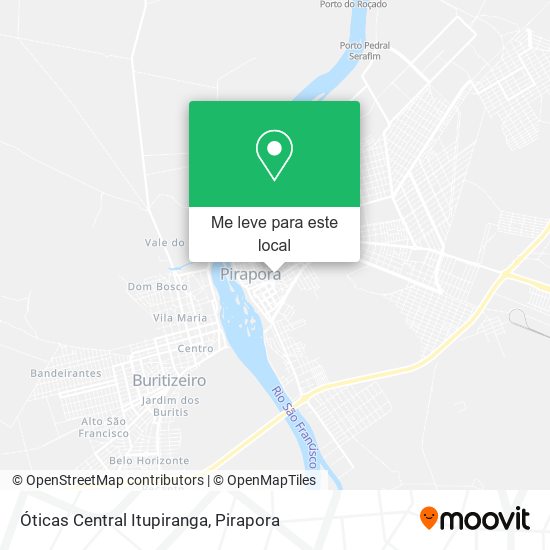 Óticas Central Itupiranga mapa
