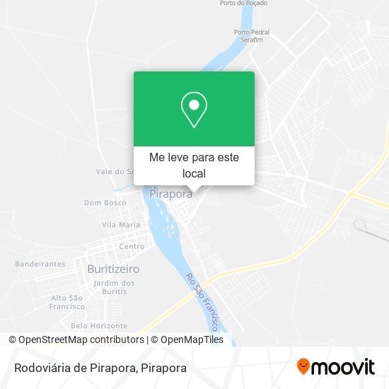 Rodoviária de Pirapora mapa