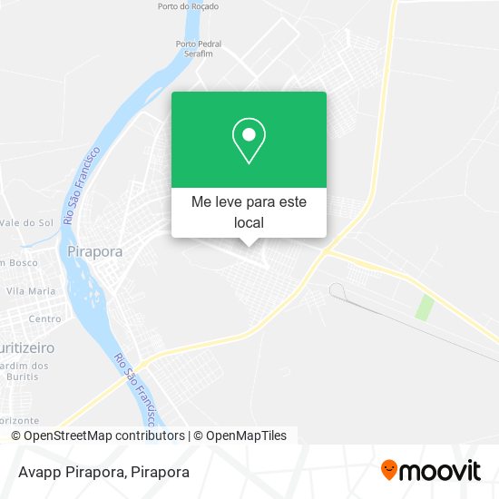 Avapp Pirapora mapa