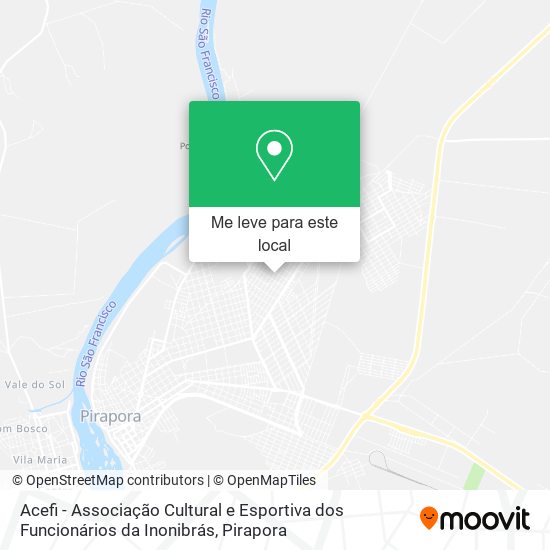 Acefi - Associação Cultural e Esportiva dos Funcionários da Inonibrás mapa