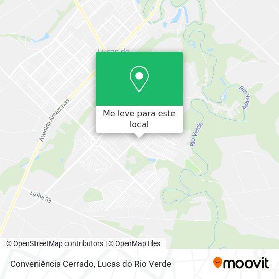 Conveniência Cerrado mapa