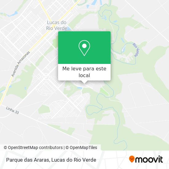 Parque das Araras mapa