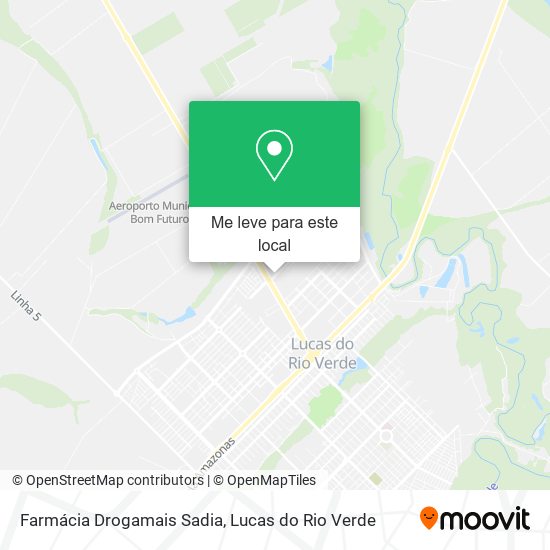 Farmácia Drogamais Sadia mapa