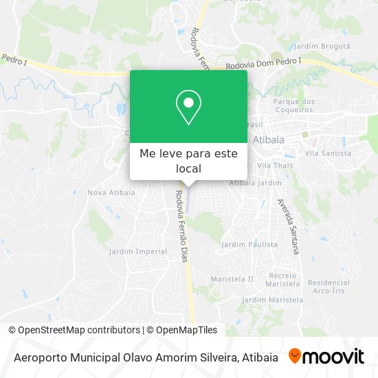 Aeroporto Municipal Olavo Amorim Silveira mapa