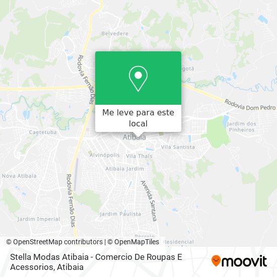 Stella Modas Atibaia - Comercio De Roupas E Acessorios mapa
