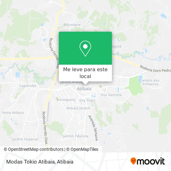 Modas Tokio Atibaia mapa