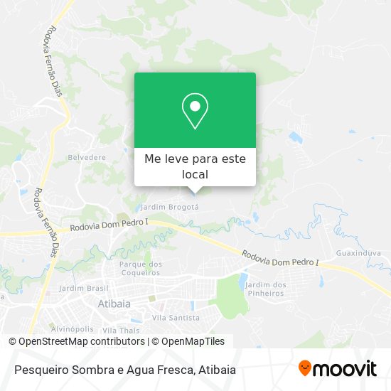 Pesqueiro Sombra e Agua Fresca mapa