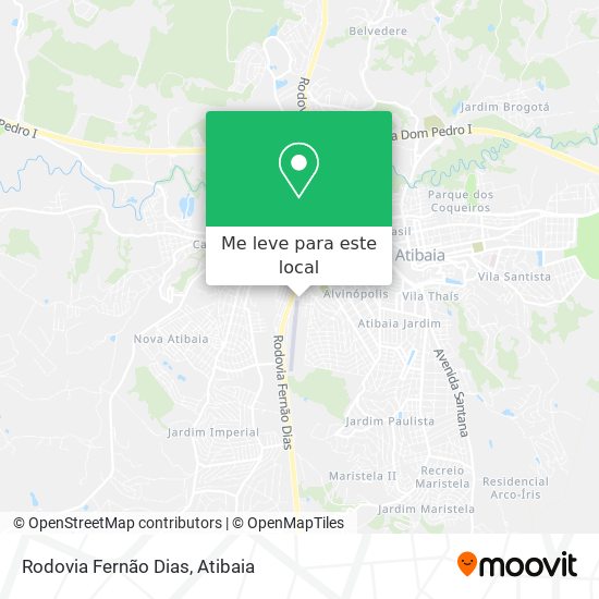 Rodovia Fernão Dias mapa