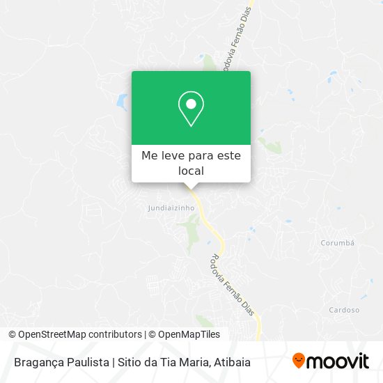 Bragança Paulista | Sitio da Tia Maria mapa