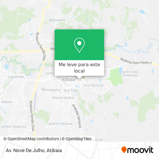 Av. Nove De Julho mapa
