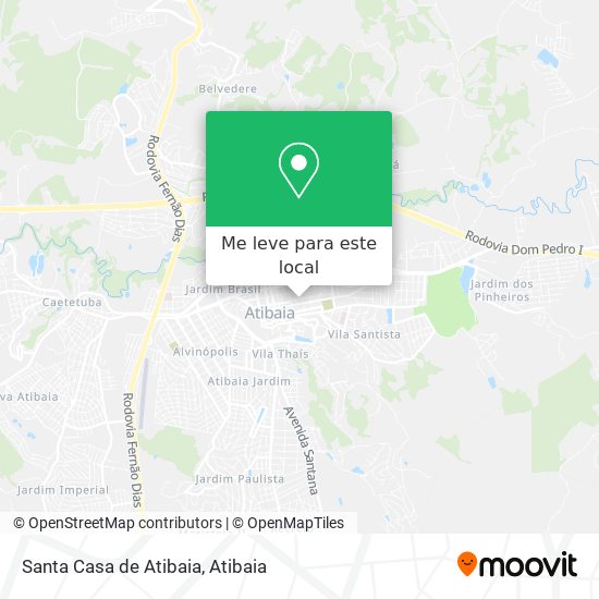 Santa Casa de Atibaia mapa