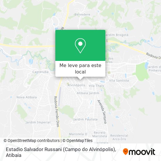 Estadio Salvador Russani (Campo do Alvinópolis) mapa