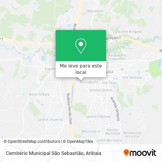 Cemitério Municipal São Sebastião mapa