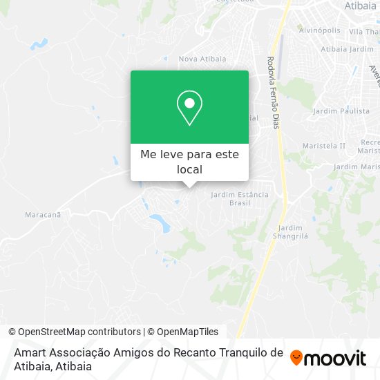 Amart Associação Amigos do Recanto Tranquilo de Atibaia mapa