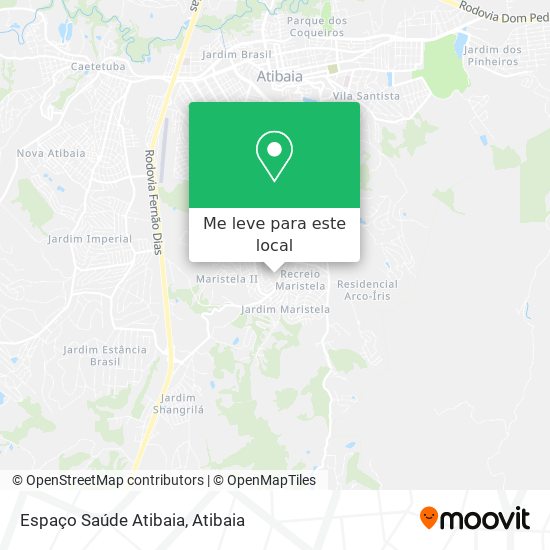 Espaço Saúde Atibaia mapa