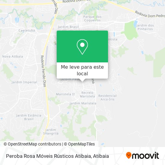 Peroba Rosa Móveis Rústicos Atibaia mapa