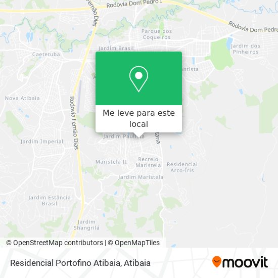 Residencial Portofino Atibaia mapa