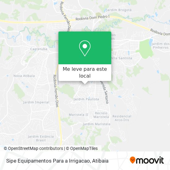 Sipe Equipamentos Para a Irrigacao mapa