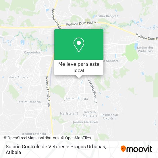 Solaris Controle de Vetores e Pragas Urbanas mapa