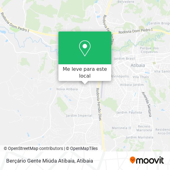Berçário Gente Miúda Atibaia mapa