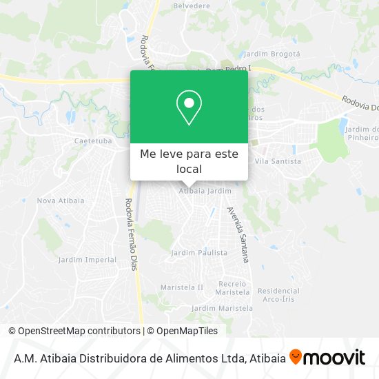 A.M. Atibaia Distribuidora de Alimentos Ltda mapa