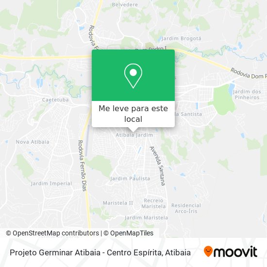 Projeto Germinar Atibaia - Centro Espírita mapa
