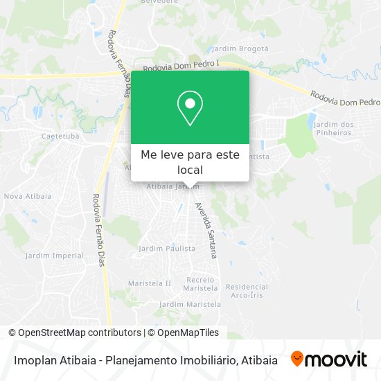 Imoplan Atibaia - Planejamento Imobiliário mapa