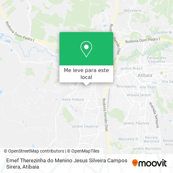 Emef Therezinha do Menino Jesus Silveira Campos Sirera mapa