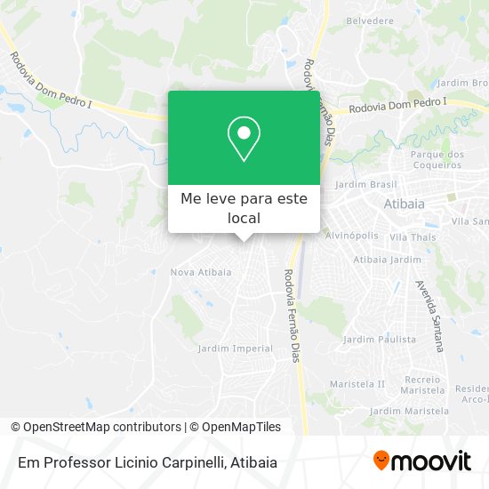 Em Professor Licinio Carpinelli mapa