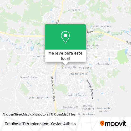 Entulho e Terraplenagem Xavier mapa