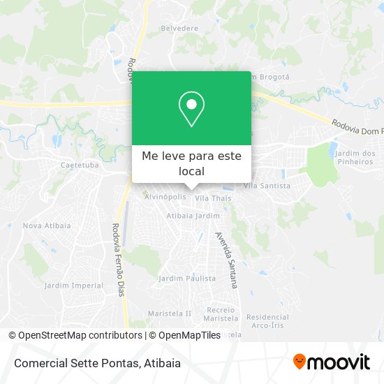 Comercial Sette Pontas mapa