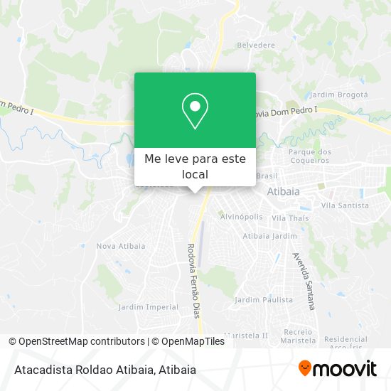 Atacadista Roldao Atibaia mapa