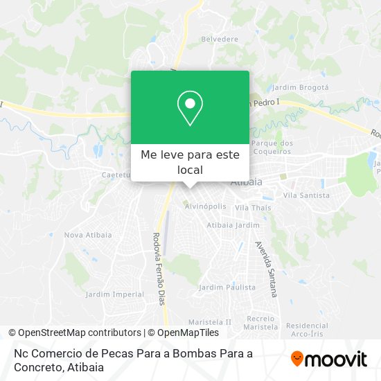 Nc Comercio de Pecas Para a Bombas Para a Concreto mapa