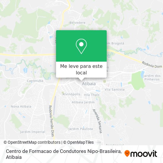 Centro de Formacao de Condutores Nipo-Brasileira mapa