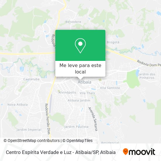 Centro Espírita Verdade e Luz - Atibaia / SP mapa