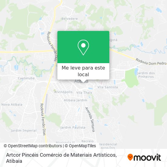 Artcor Pincéis Comércio de Materiais Artísticos mapa