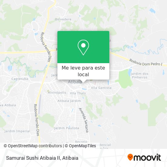 Samurai Sushi Atibaia II mapa