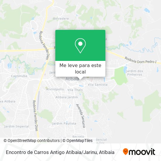 Encontro de Carros Antigo Atibaia / Jarinu mapa