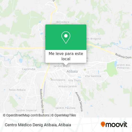 Centro Médico Denig Atibaia mapa