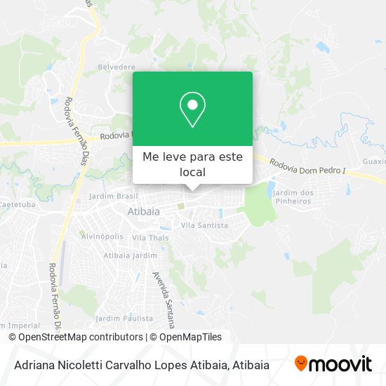 Adriana Nicoletti Carvalho Lopes Atibaia mapa