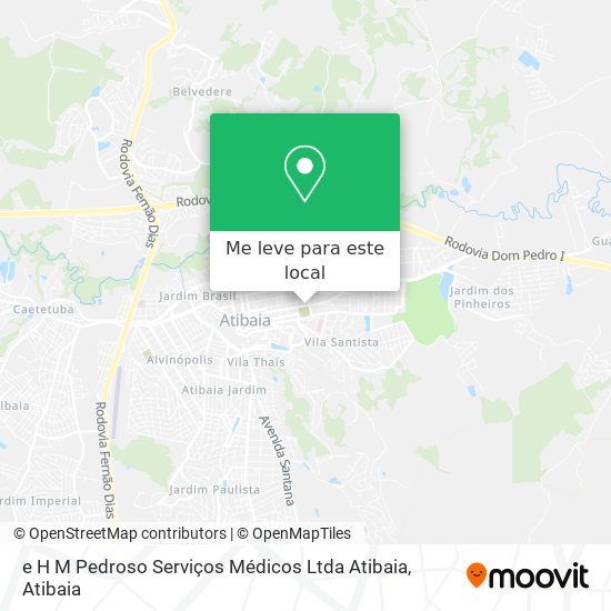 e H M Pedroso Serviços Médicos Ltda Atibaia mapa
