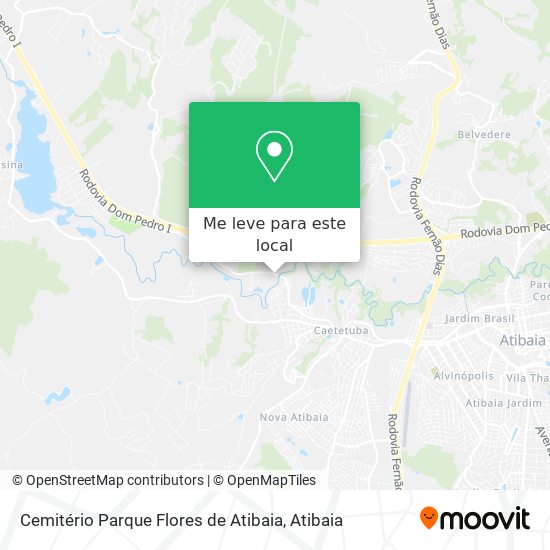 Cemitério Parque Flores de Atibaia mapa