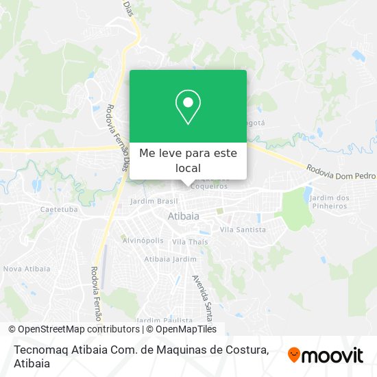 Tecnomaq Atibaia Com. de Maquinas de Costura mapa