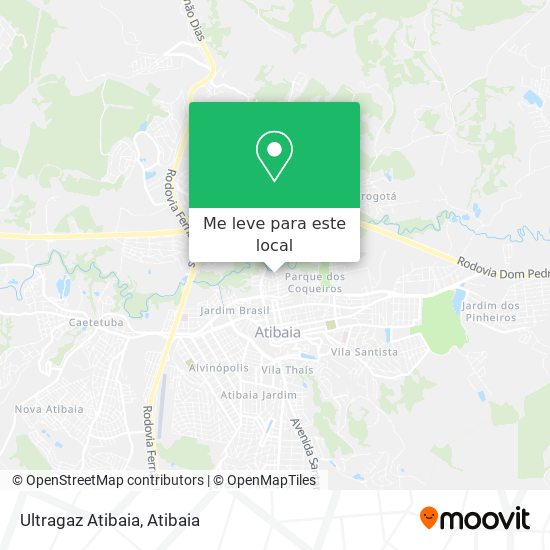 Ultragaz Atibaia mapa