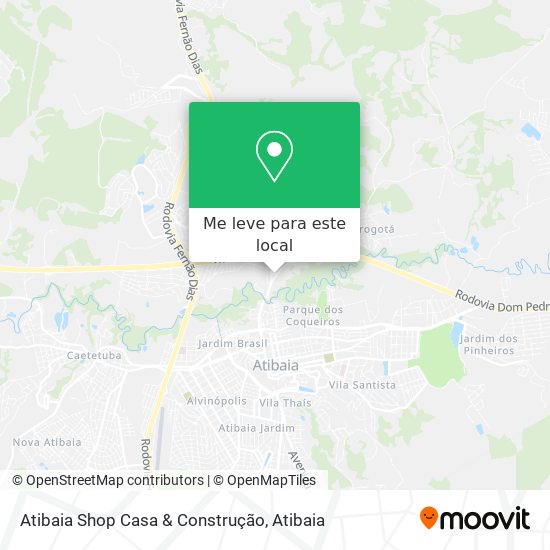 Atibaia Shop Casa & Construção mapa